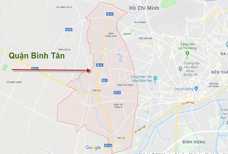 Bản đồ quận Bình Tân 